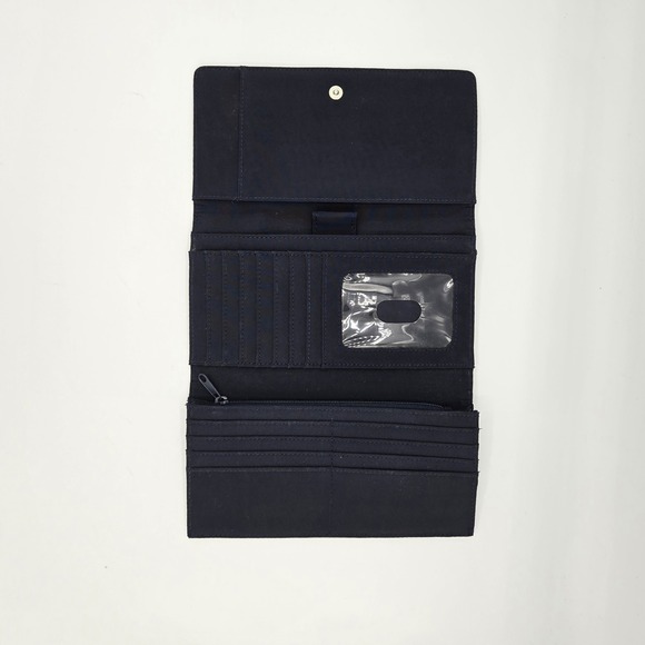 RARE Vtg Disney Winnie the Pooh fall leaves embroidered tri fold ladies wallet - Picture 3 of 5